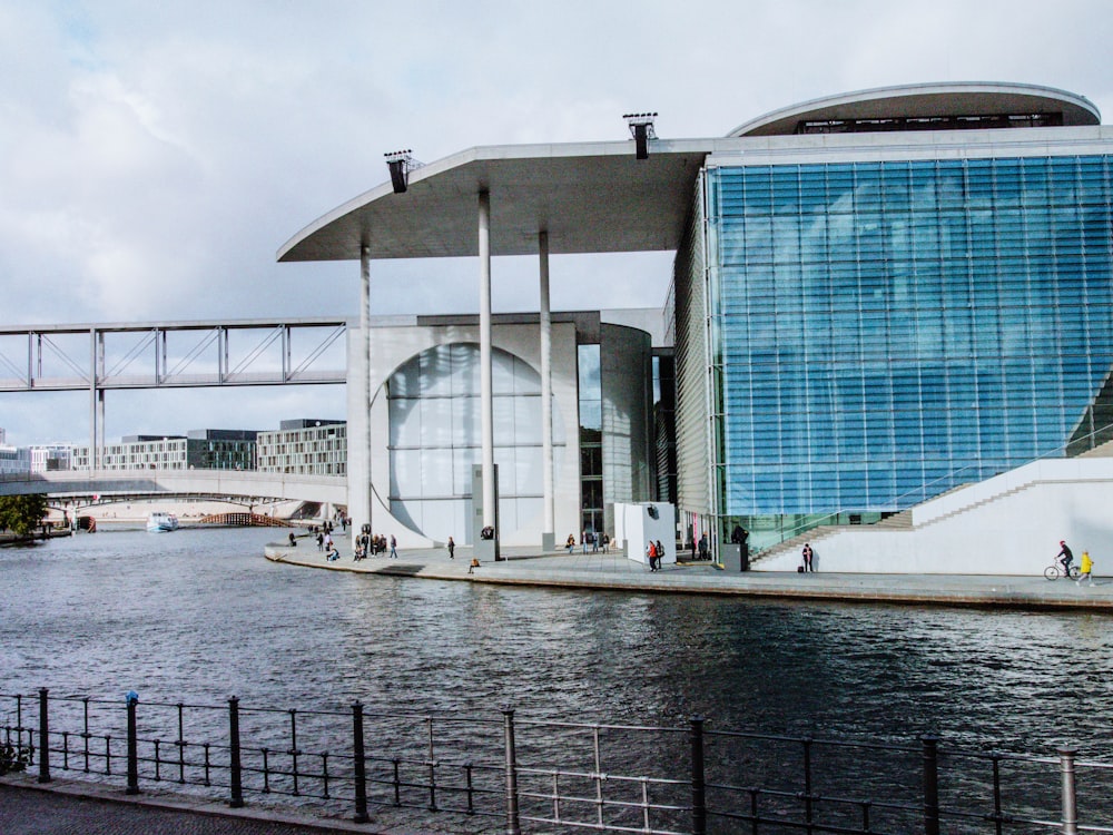 a building with a glass front