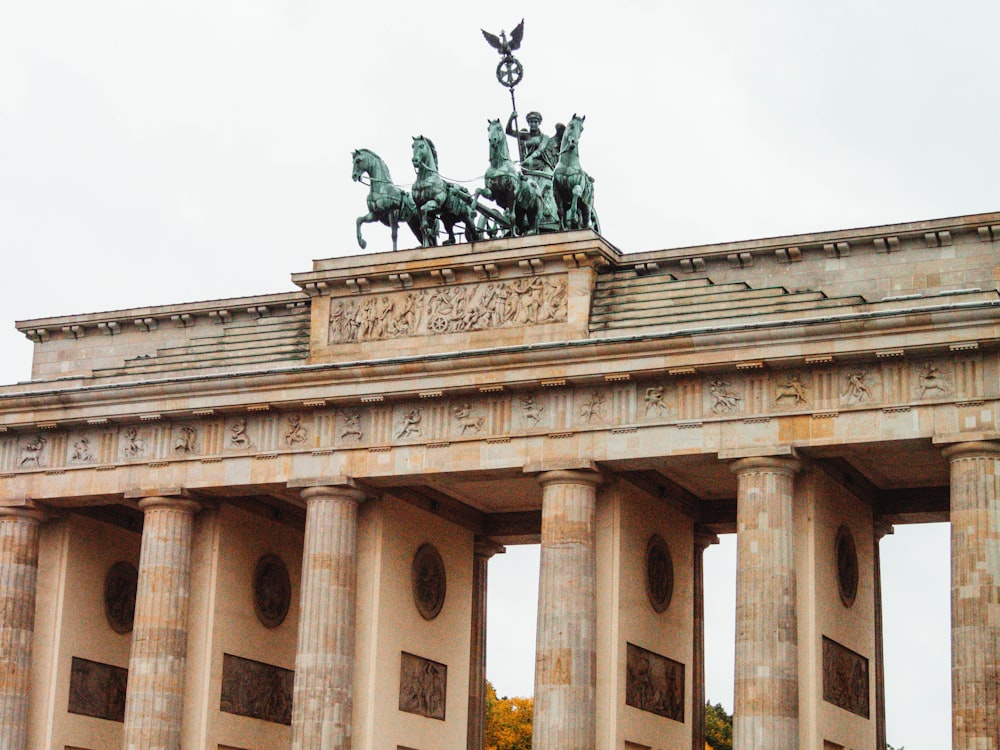 Brandenburg Gate with columns and statues