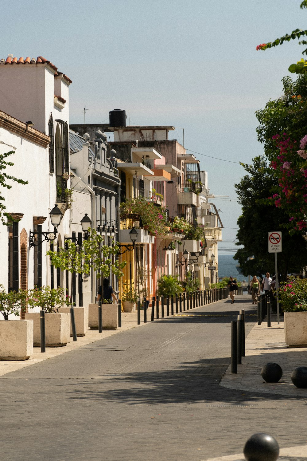 a street with buildings on either side