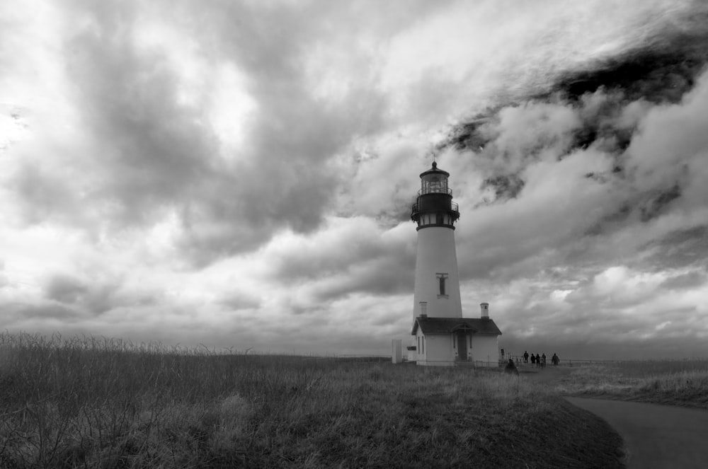 a lighthouse on a hill