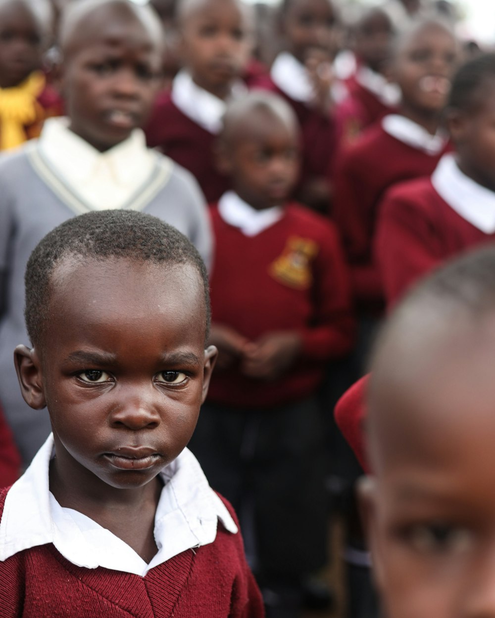 a group of children in uniform