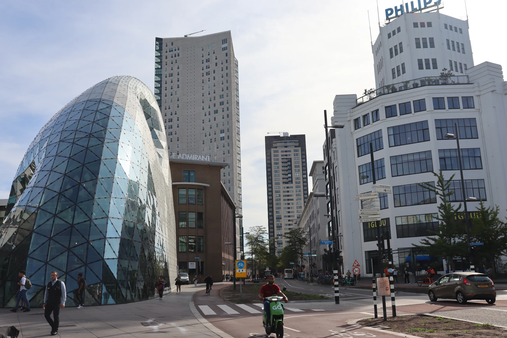 People walking through the city centre of Eindhoven
