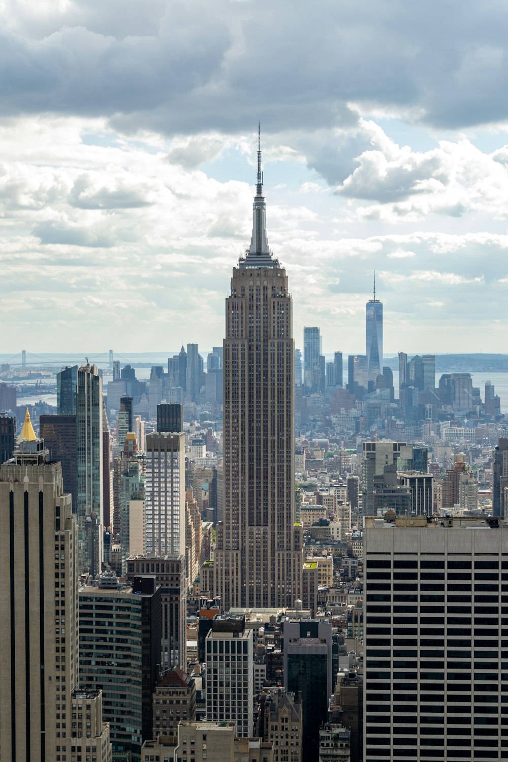 Empire State Building with tall buildings