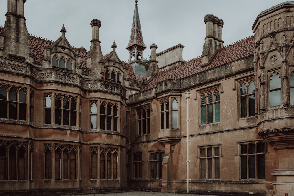 a large building with a tower