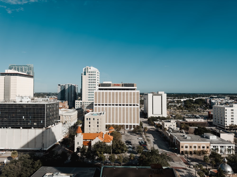 a city with many buildings