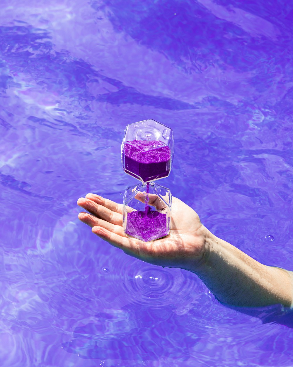 a person's hand holding a bottle of water