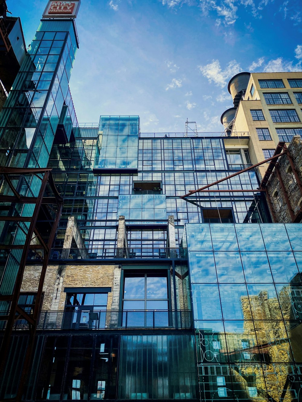 a building with glass windows