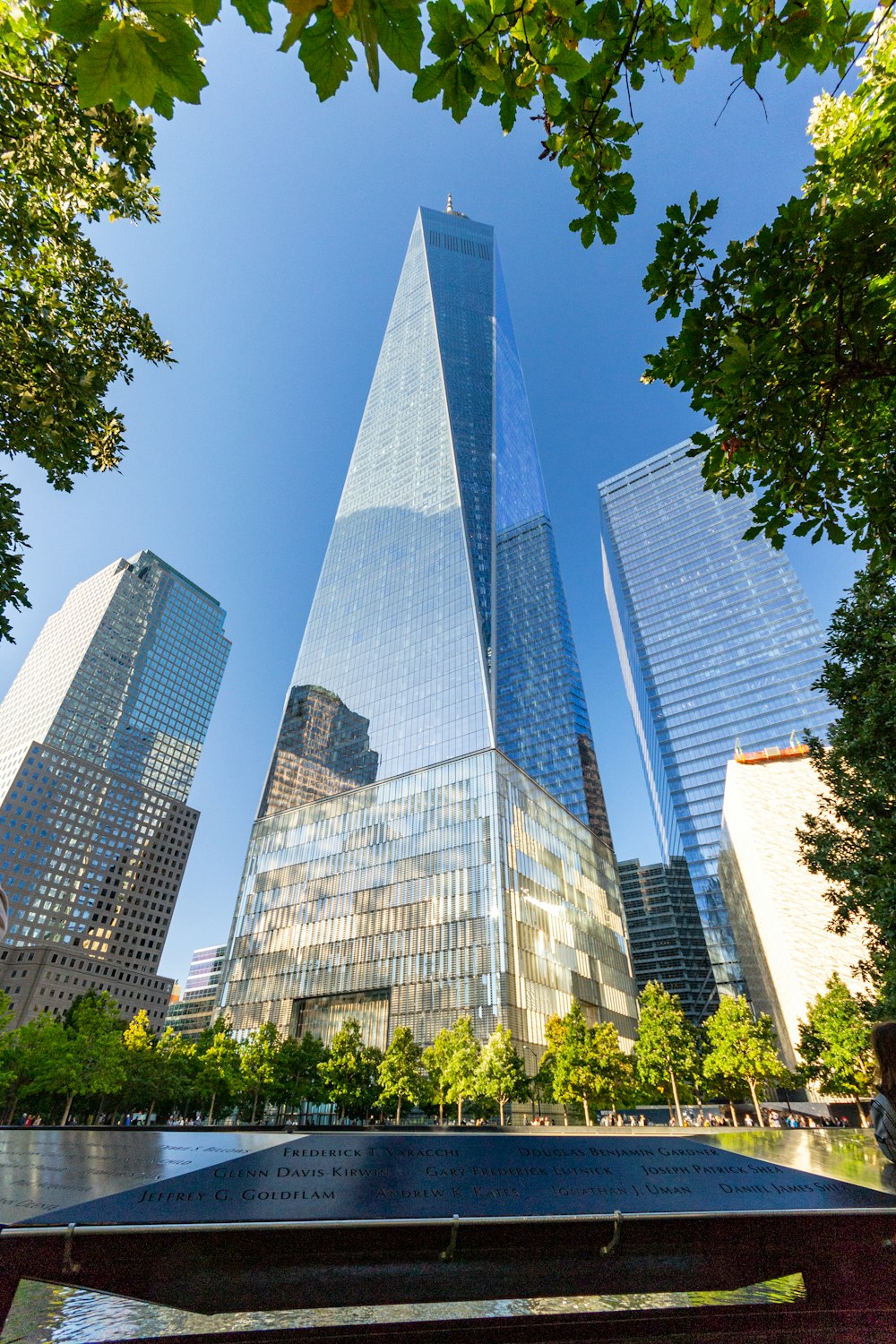 a tall glass building