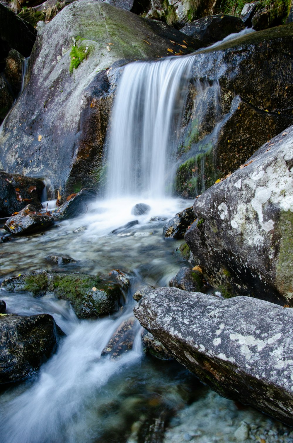 a waterfall over rocks