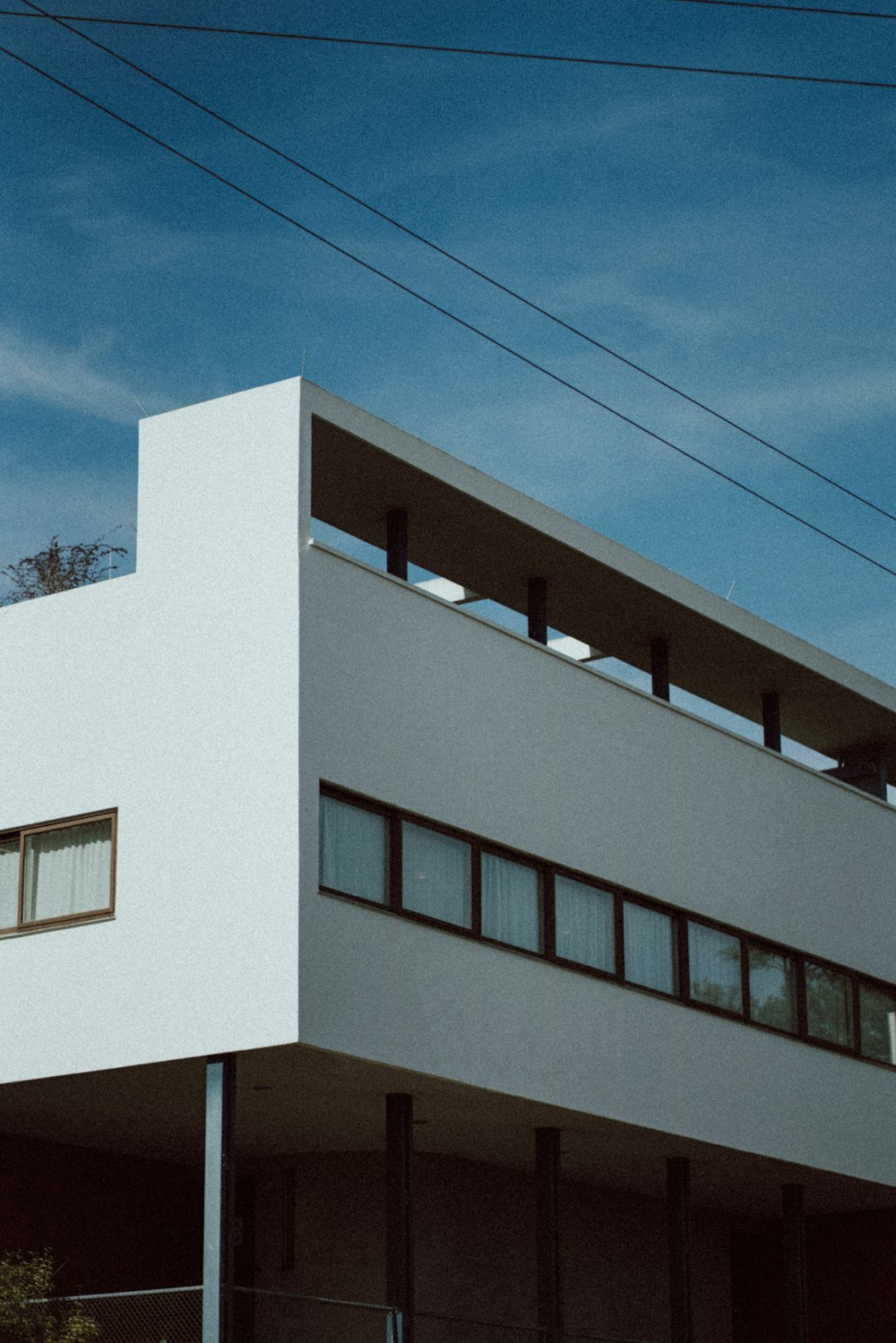 a building with a blue sky