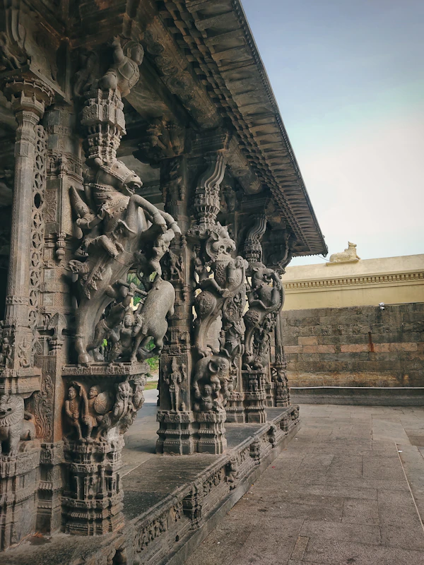 South India Dravidian temple gopuram