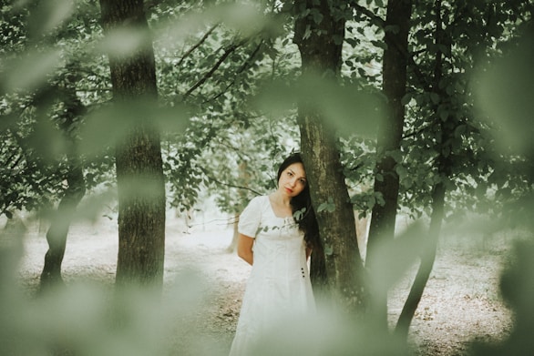 a person in a white dress