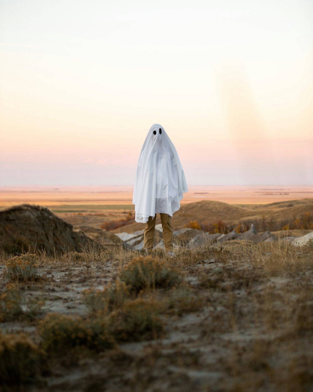 a person wearing a white robe