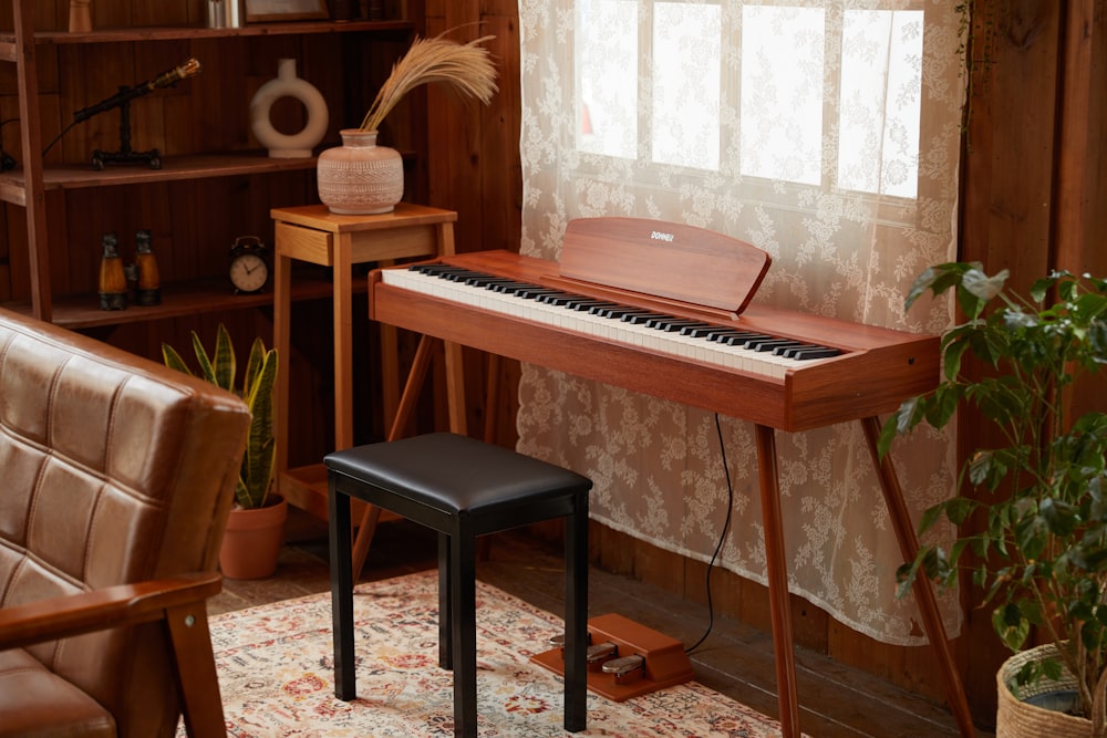 a piano in a room