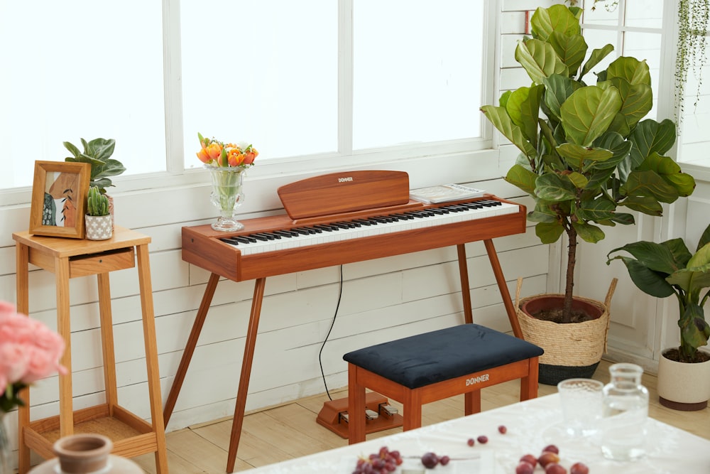 a piano in a room