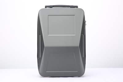 A modern suitcase in various colors.