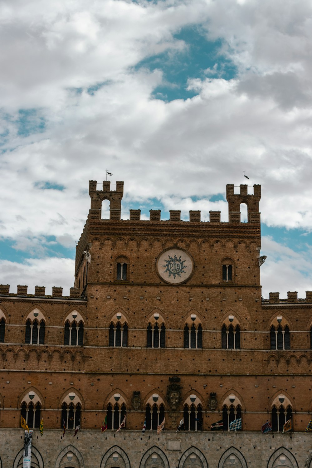 a clock on a building