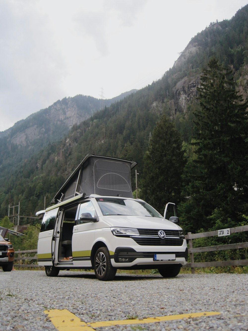 a white van with its doors open