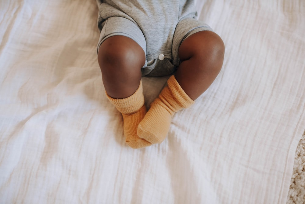 a person's feet in a sock