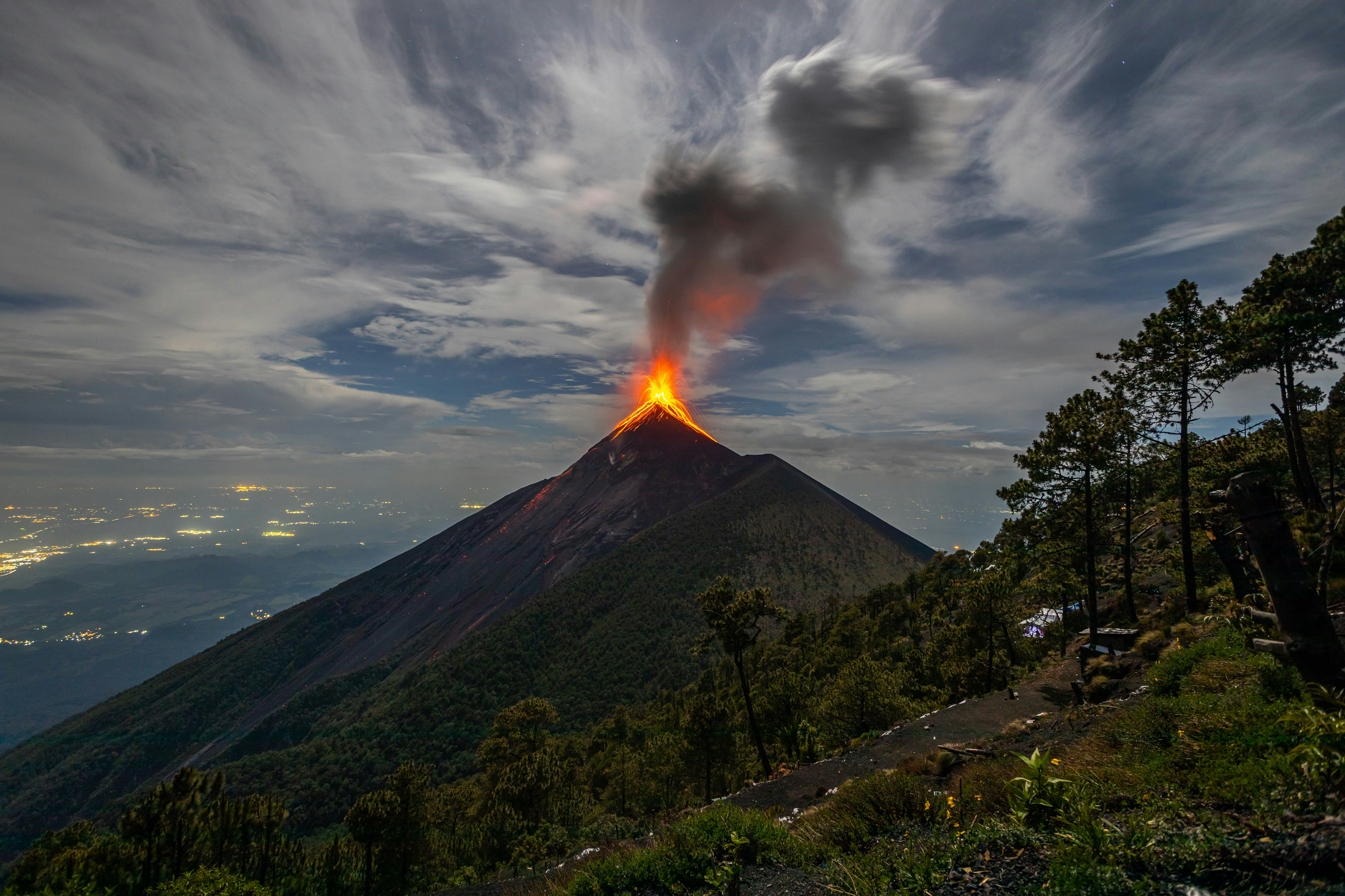 Volcano Fuego Eruption