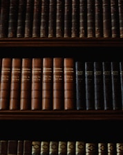 a row of books
