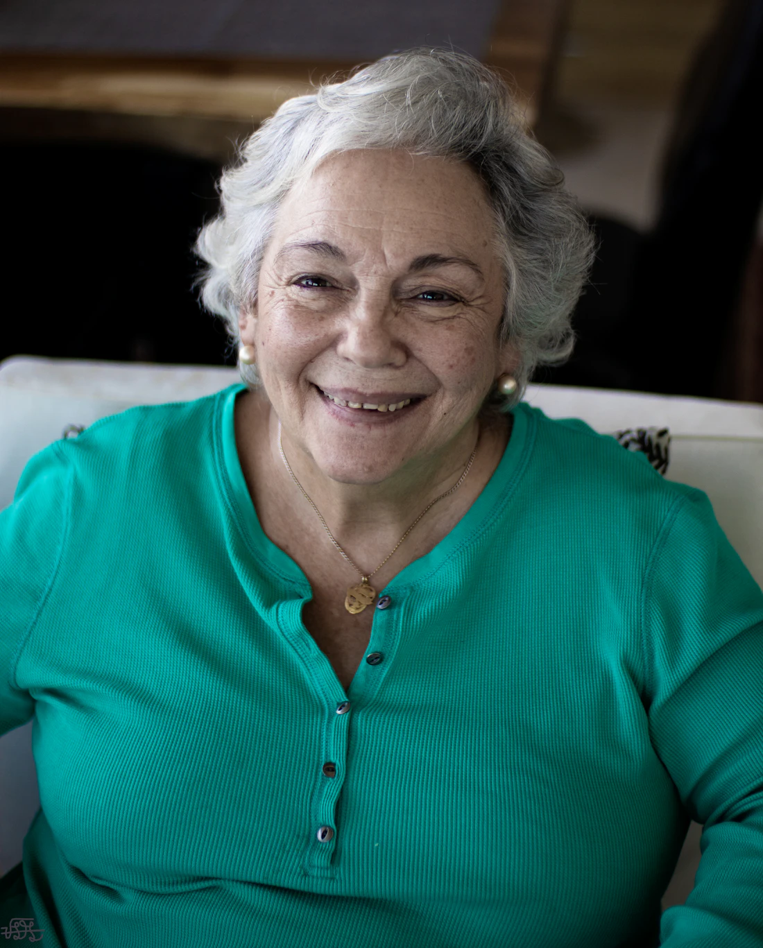Smiling elderly woman