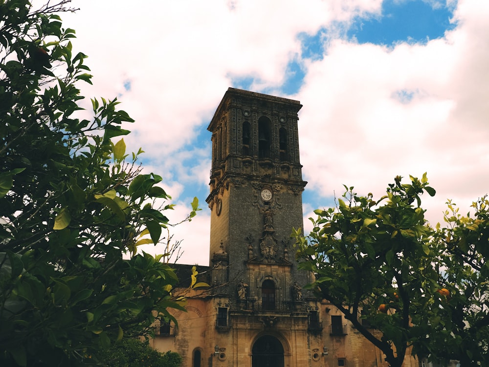 a clock tower on a building