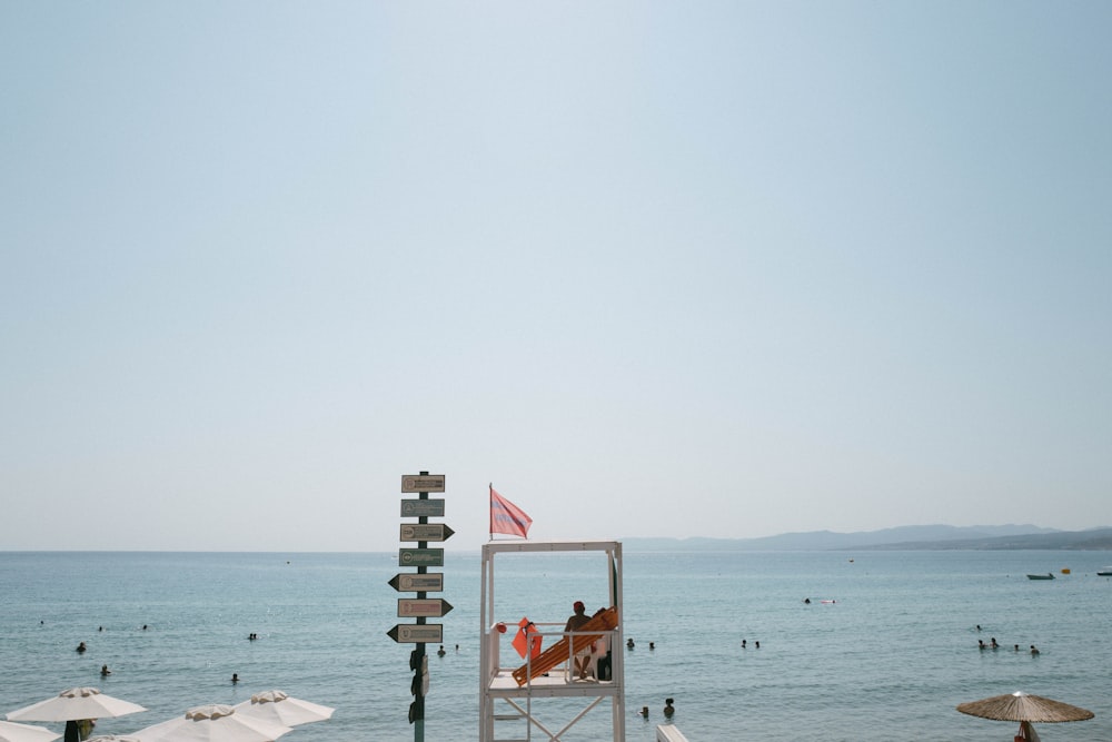 a group of people on a beach