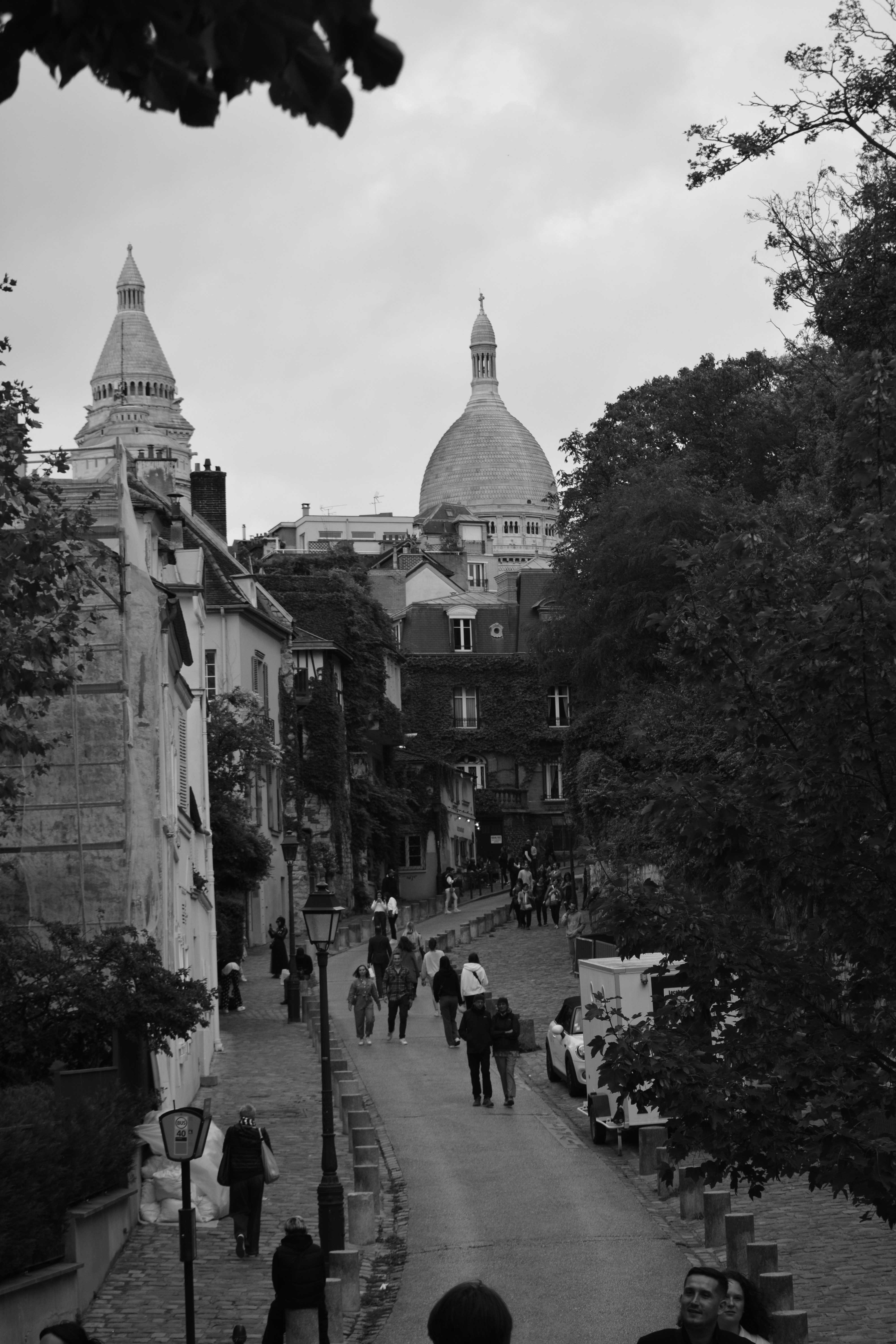 people walking on a street