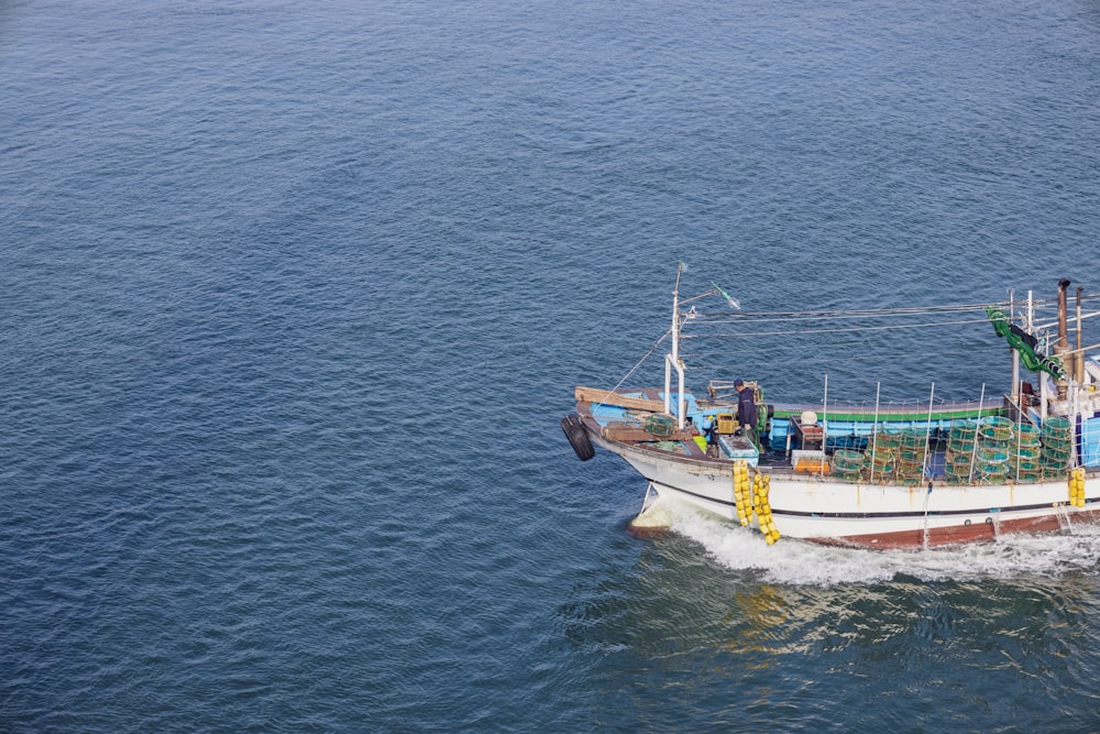 a boat sailing on the water