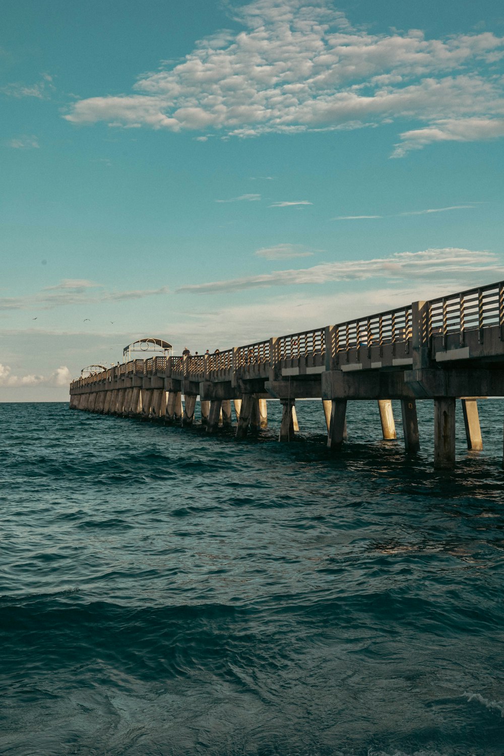 a long bridge over water