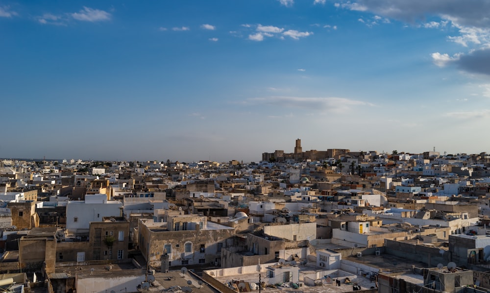 a city with many buildings