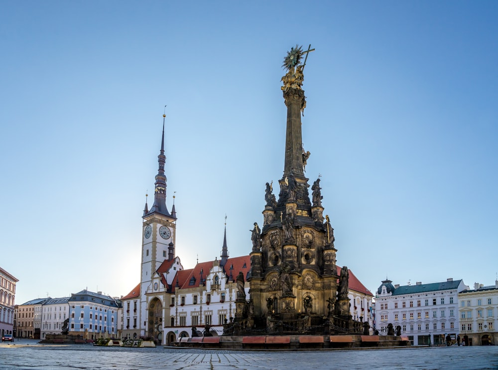 a large building with a tower