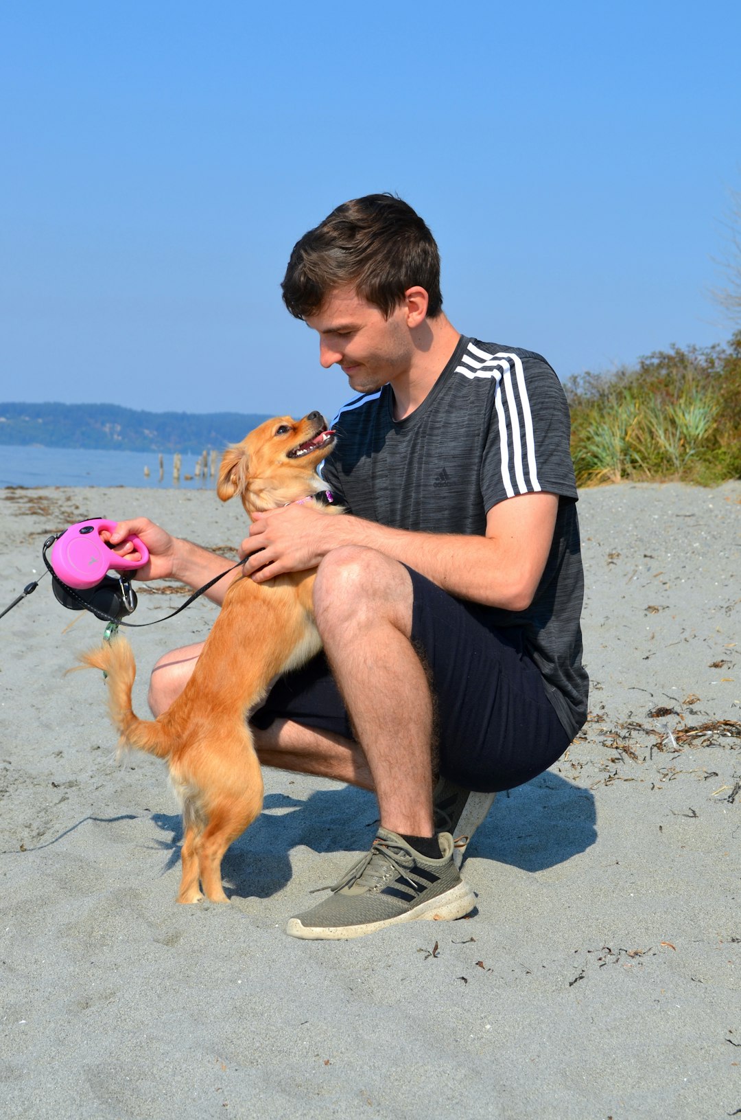 Lil' Maggie's first day at the beach :)