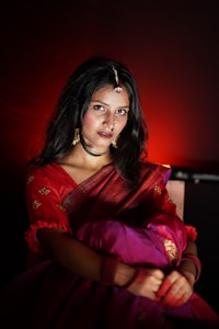 Maroon Gold Gown