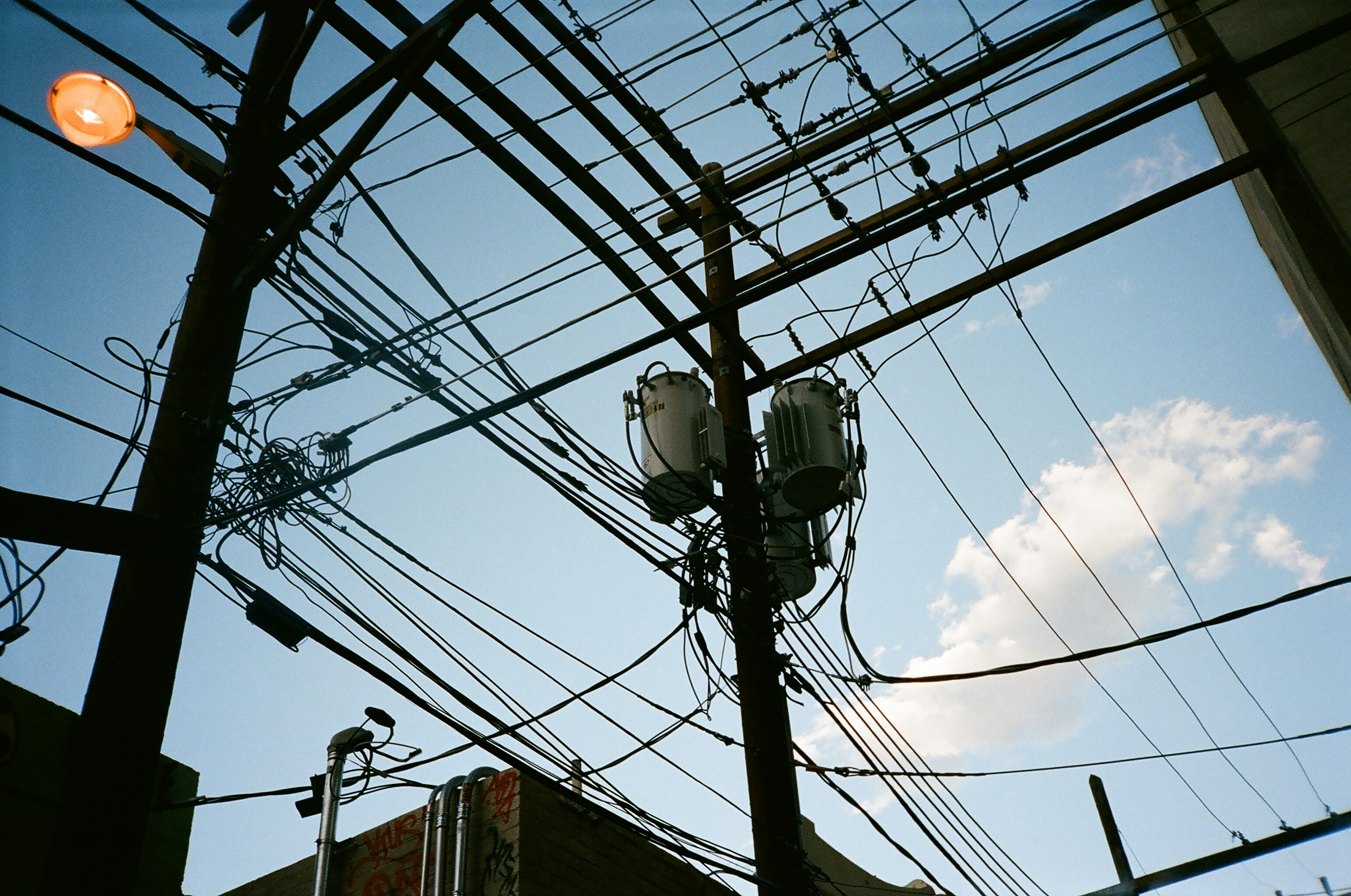 a power line with many wires