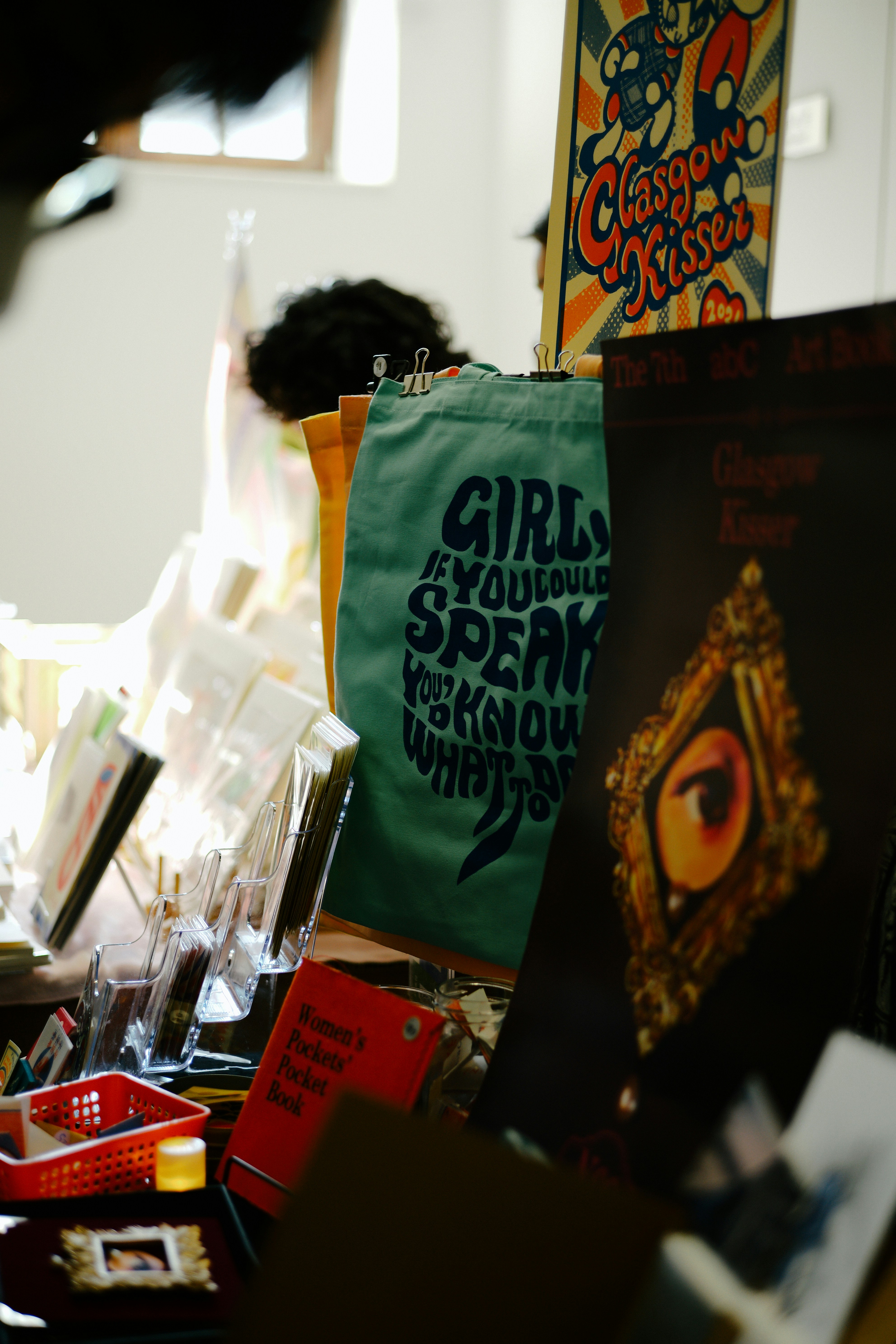 An assortment of film-themed gifts, such as T-shirts and collectible items