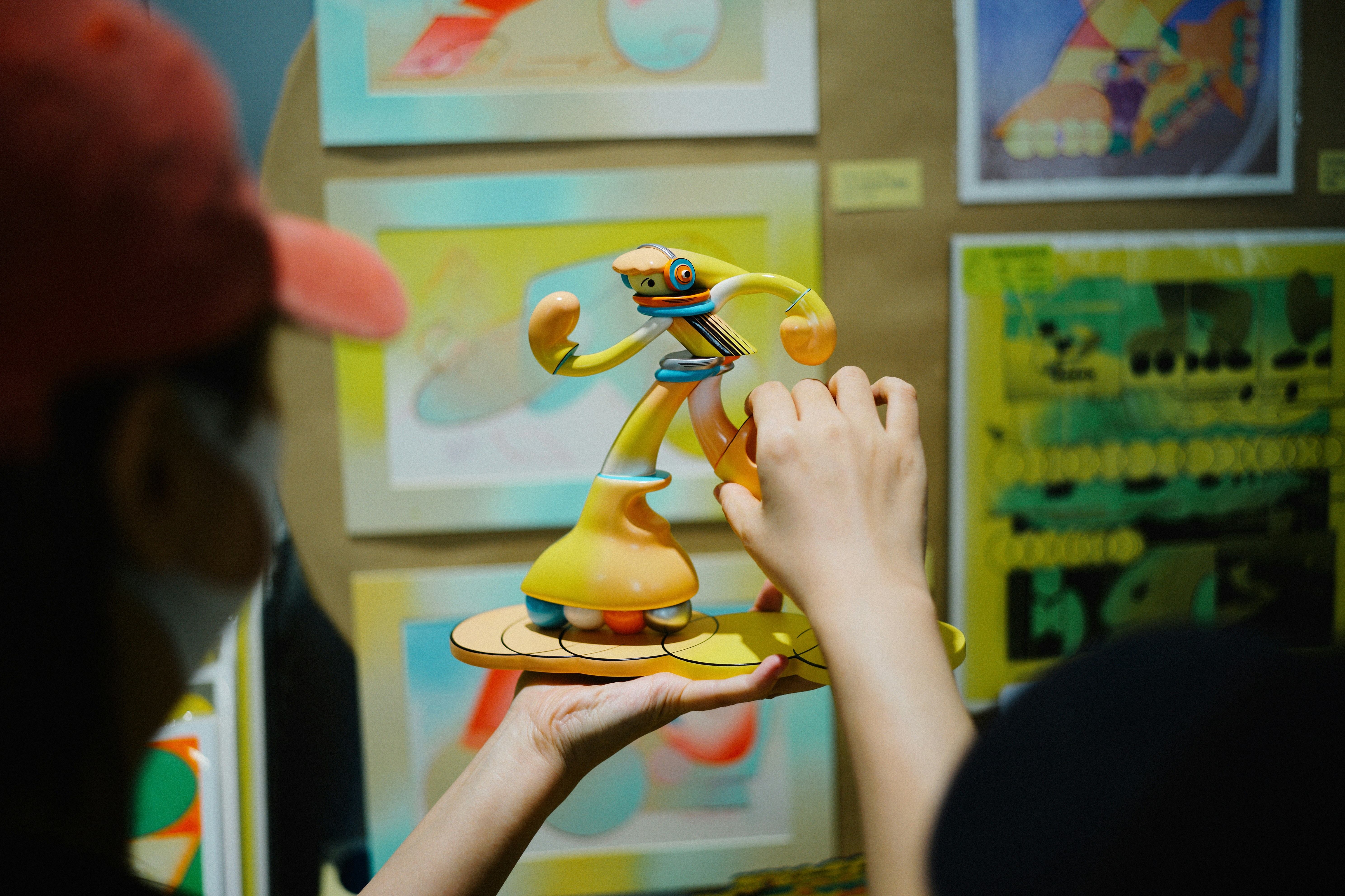 a person holding a toy