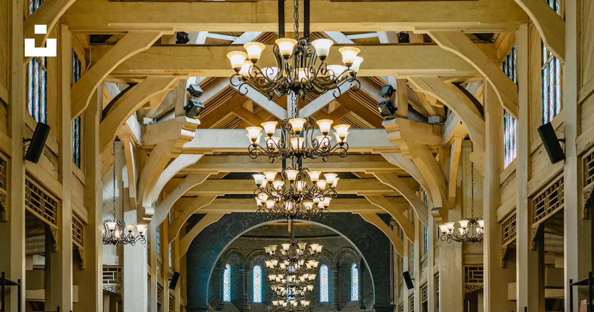 A large library with a chandelier and bookshelves photo – Free Brown ...
