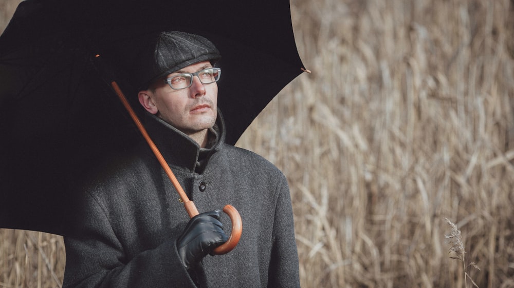 a man holding an umbrella