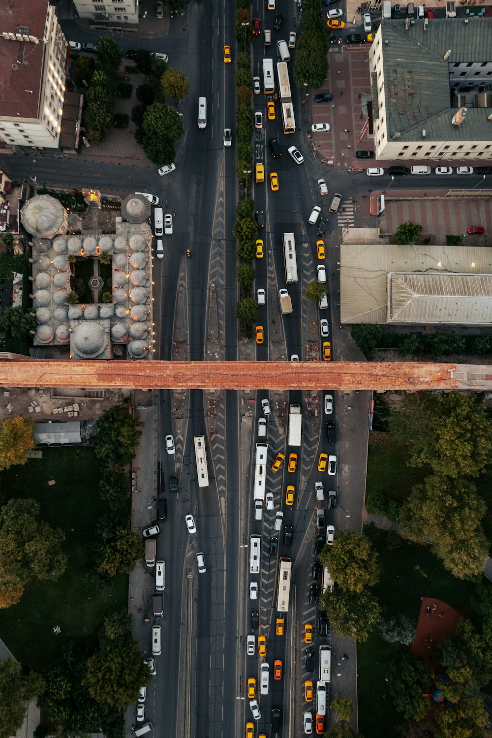 a bridge over a road