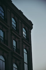 A serene view of a classic Glasgow tenement building.