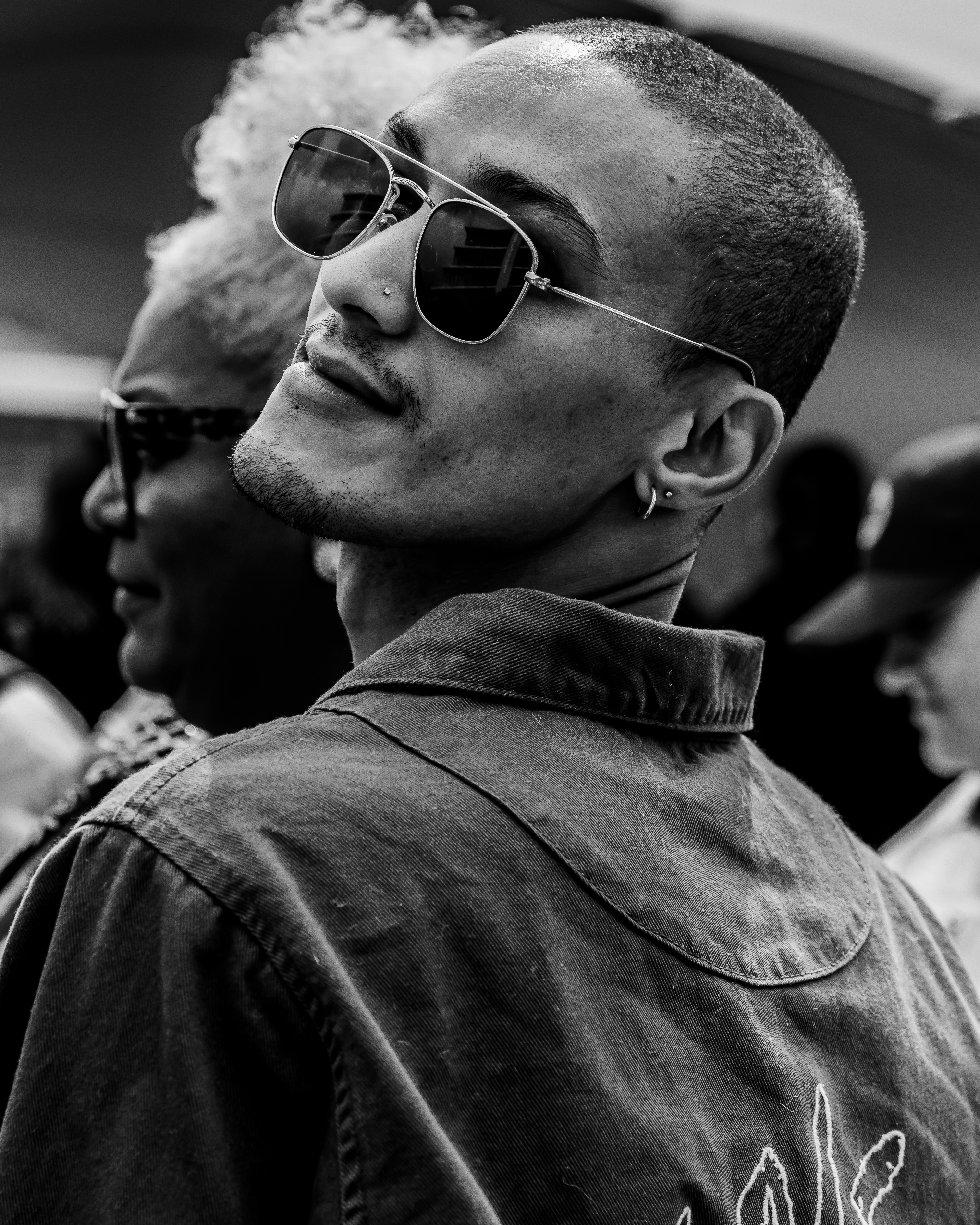 a man wearing sunglasses