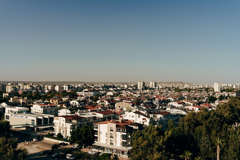 a city with many buildings