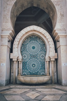 a large ornate door in a building