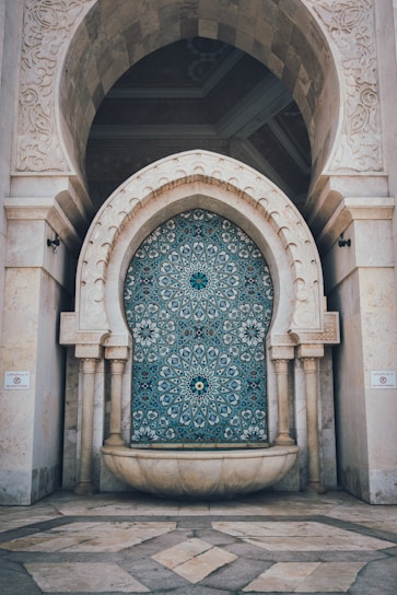 a large ornate door in a building