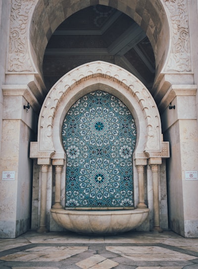 a large ornate door in a building