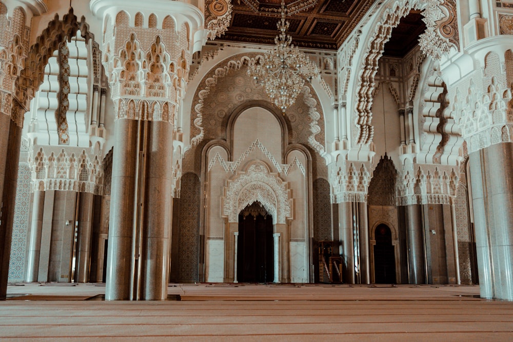 a large ornate building with pillars