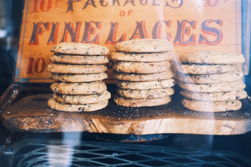 a stack of cookies