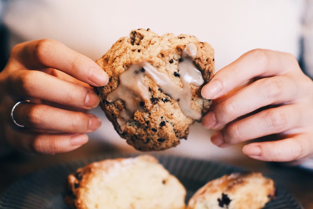 hands holding a cookie